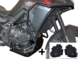Верхние и нижние дуги безопасности для Honda XL 750 Transalp (2023-2024) Черные + черная алюминиевая крышка + сумки